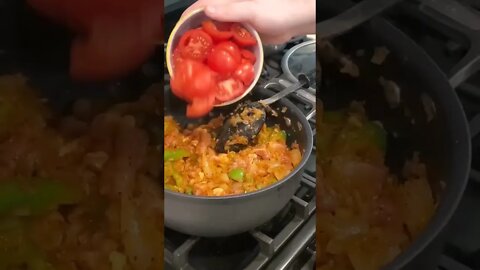 Chicken Paprikash, my son cooking supper, full video on my channel