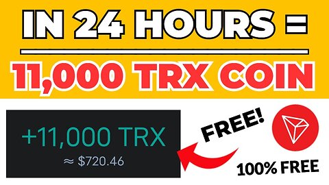 Claim Free 11,000 Tron TRX In 1 DAY (instant withdraw) no investment new TRX mining site