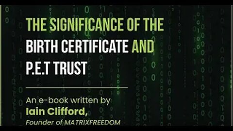 The Significance of the Birth Certificate and P.E.T TRUST - A How to Guide to Financial Abundance