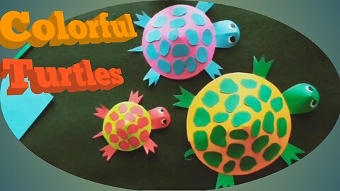 Make a beautiful paper turtles/paper art.