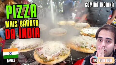 A PIZZA MAIS BARATA DA ÍNDIA!!! Reagindo a Comida de Rua Indiana | Veja Aqui Reacts