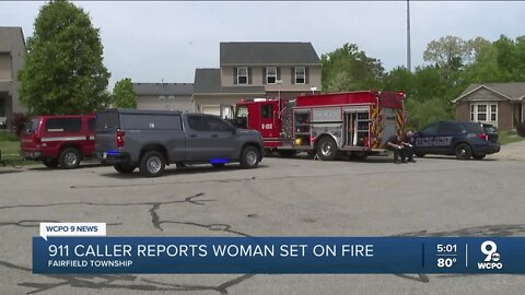Man under arrest for setting woman on fire
