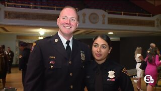 Cleveland police officer proposes to girlfriend during academy graduation