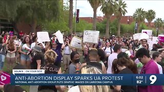 Graphic anti-abortion display at UA sparks counterprotest from students