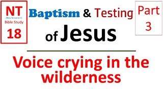 NT Bible Study 18: Voice crying in the wilderness (Baptism and testing of Jesus part 3)