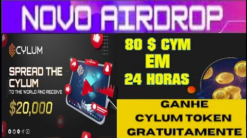 Aidrop CYLUM - Receba 80 token CYM Grátis para STAKE | Paga em 24Hrs | Já listado | Token Cylum