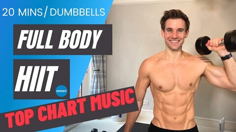 DUMBBELL FULL BODY HIIT to Burn Fat & Build Muscle | With Top Chart MUSIC! #CrockFit
