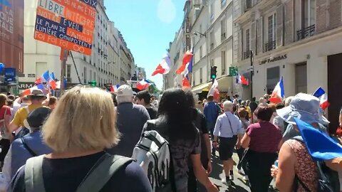 Marche nationale pour les libertés place du Palais Royal à Paris le 02-07-2022 - Vidéo 11