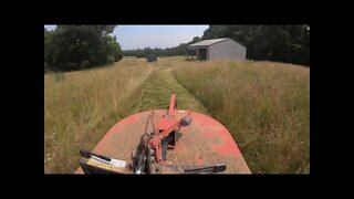 Kentucky land 190 acres bush hogging rotary cutter PART 1 Father's day weekend