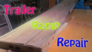 Repairing a vehicle trailer ramp
