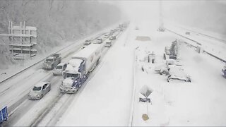 Snowstorm Leaves Drivers Stranded On I-95 In Virginia