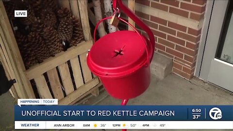 Unofficial start of The Salvation Army Red Kettle Campaign