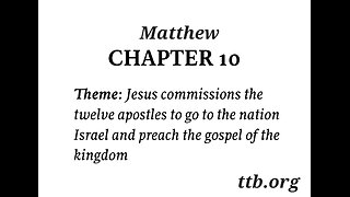 Matthew Chapter 10 (Bible Study)