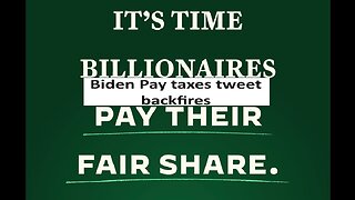 Biden Tax fair share tweet backfires, top comment US sends money overseas