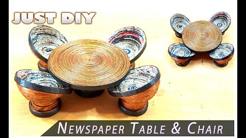 Newspaper Table Chair - How to Make Chair and Table with Newspaper - Newspaper Craft
