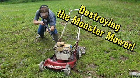 Destroying a Running Lawn Mower!