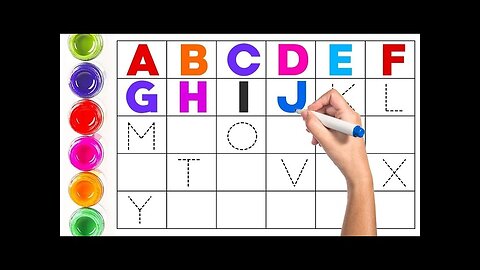 Learn Alphabet Song for Kids, Toddlers | ABC English Alphabet Drawing and Coloring