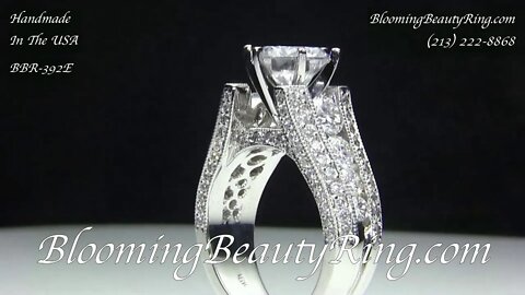 BBR 392E Damond Engagement Ring By BloomingBeautyRing.com