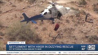 Hiker gets $450,000 settlement after dizzying rescue