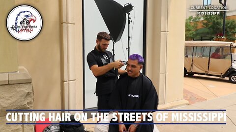 Cutting Hair On The Streets Of Mississippi