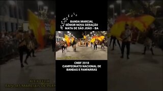 CNBF 2018 | BANDA MARCIAL SÊNIOR NOVA GERAÇÃO - #shorts