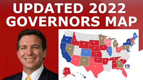 Updated 2022 Governors Map Prediction (Nov. 2021)