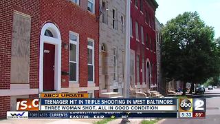 2 women, teen girl shot in west Baltimore