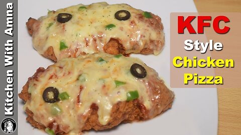KFC Style Crispy Chicken Pizza Recipe - Homemade KFC Style Chizza -by Meo g