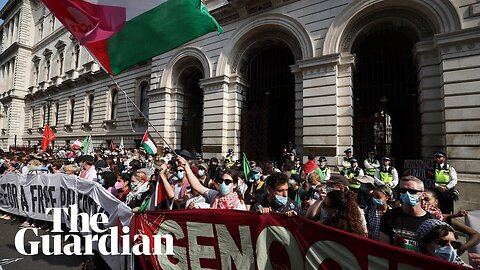 Pro-Palestine demonstrators block entrance to UK foreign office| A-Dream ✅