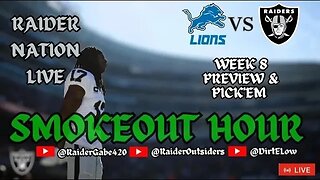 SMOKEOUT HOUR EP 74 Raiders vs Lions Preview/ week 8 Pick'em