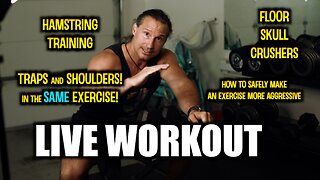 LIVE WORKOUT, TRICEPS TRAINING and a GREAT WAY to HIT HAMSTRINGS at HOME!