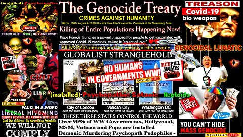 Over 90% of WW Governments, Hollywood, MSM and Vatican are Installed Demonic Murdering Psychopaths