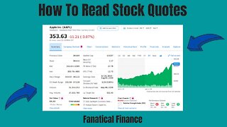 How to Read Stock Quotes!