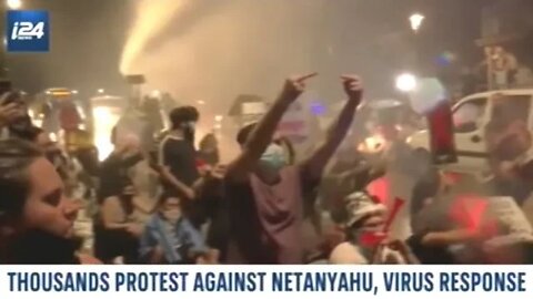 Water Cannons Used As Thousands Protest Netanyahu In The Streets Of Israel!