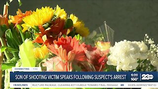 Son of shooting victim speaks following suspect's arrest