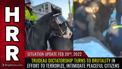 Emergency Update, 2/20/22 - Trudeau dictatorship turns to BRUTALITY...