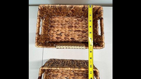 Sponsored Ad - StorageWorks Medium Wicker Baskets, Water Hyacinth Baskets with Built-in Handles...