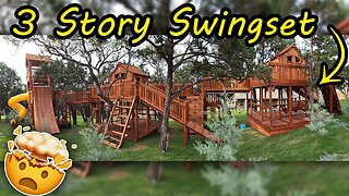 Finishing the biggest Swingset & Treehouse we've ever built! (1,500+ Sq Ft of Playspace) Pt.2