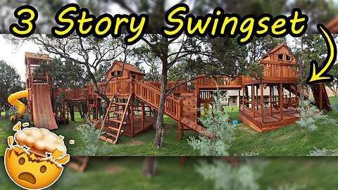 Finishing the biggest Swingset & Treehouse we've ever built! (1,500+ Sq Ft of Playspace) Pt.2