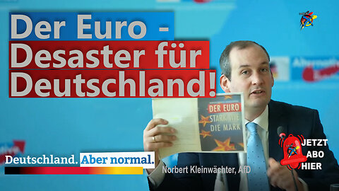 Der Euro - Desaster für Deutschland? Norbert Kleinwächter, AfD