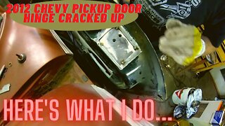 how to fix a cracked door hinge mount. how i do it anyway...