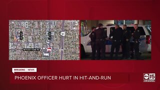 Phoenix officer hurt in hit-and-run