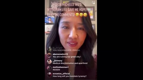 Boston Mayor Michelle Wu Gets Swarmed On Instagram Live By Critics Over ‘Her’ Mandates/Restrictions