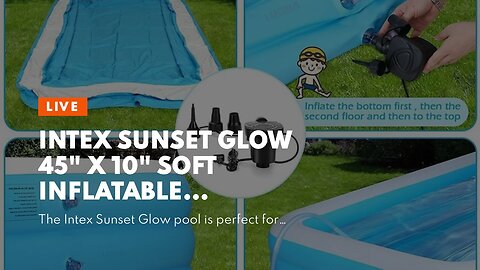 Intex Sunset Glow 45" x 10" Soft Inflatable Colorful Kiddie 3+ Swimming Pool