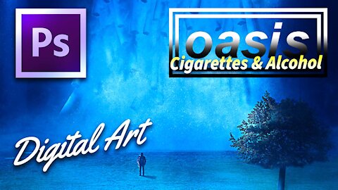 Oasis - Cigarettes & Alcohol | Album Cover Photo Manipulation | Digital Brown