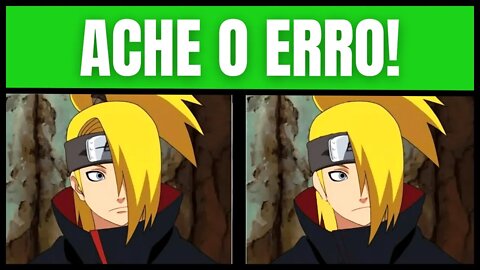 JOGO DOS 7 ERROS DE NARUTO ✨ QUIZ DE NARUTO 😵 ENCONTRE O ERRO