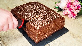 FERRERO chocolate cake in 15 minutes! TENDER and VERY DELICIOUS. Easy recipe!