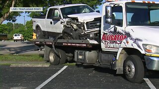 Pickup collides with PACE Center bus