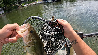 Summer lake fishing