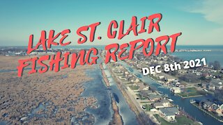 Lake St Clair Michigan Ice and Fishing Report 12-8-21